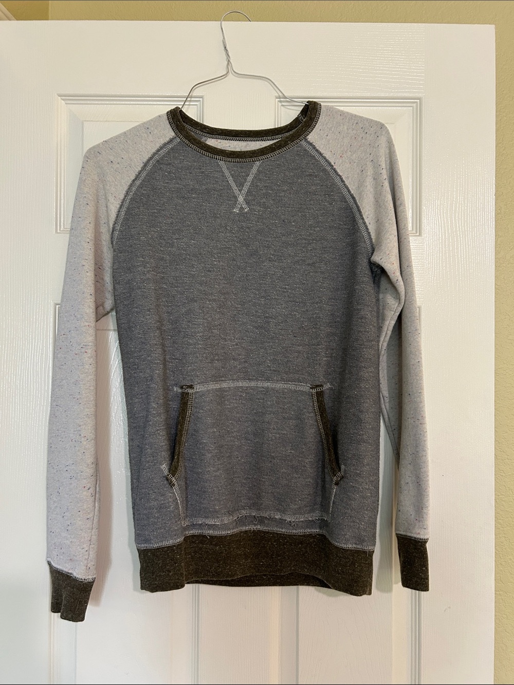Mossimo Supply Co. Two tone blue and cream Crewneck Sweatshirt